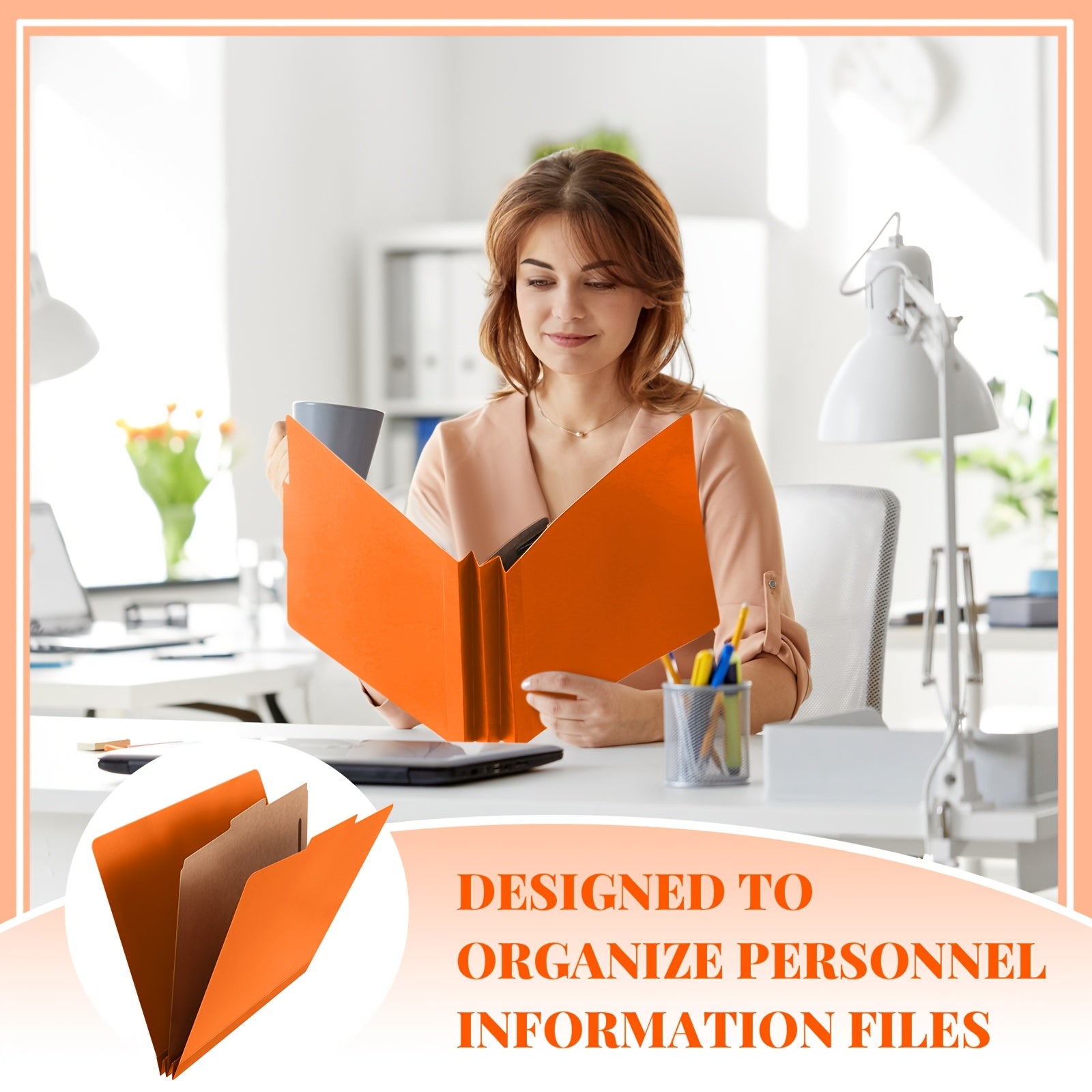 Classification Folders 24pcs Classification Folders Bulk With 1 Divider, 3.5 Inch Expansion Pressboard File Folder With 2 Prongs Fastener For Standard Medical File, Letter Size Document ReportEaster Mother's Day Party Gift