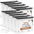 10pcs Heavy Duty Hanging File Folders with 2-Inch Expansion Tabs & Black Insert Gasket - Extra Capacity Letter Size (A4\u002FA5\u002FA6\u002FA7\u002FA8) - Durable Plastic Filing Cabinet
