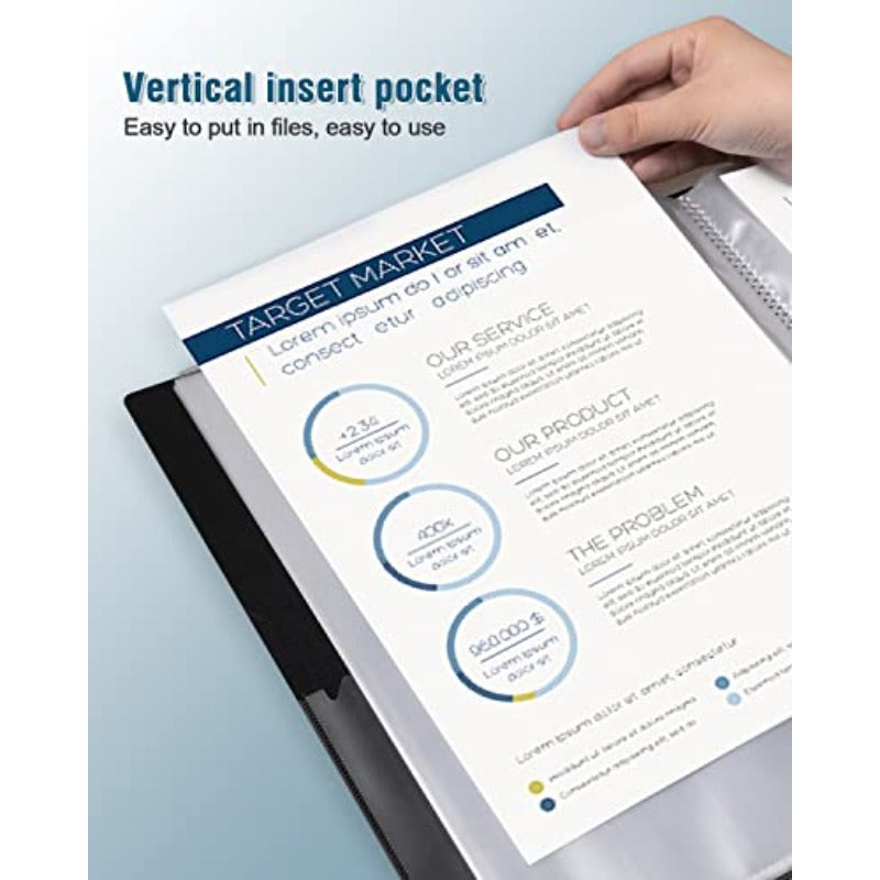 4 Pack Heavy-Duty Plastic Page Binder with 30 Pockets\u002F60 Pages - 9\