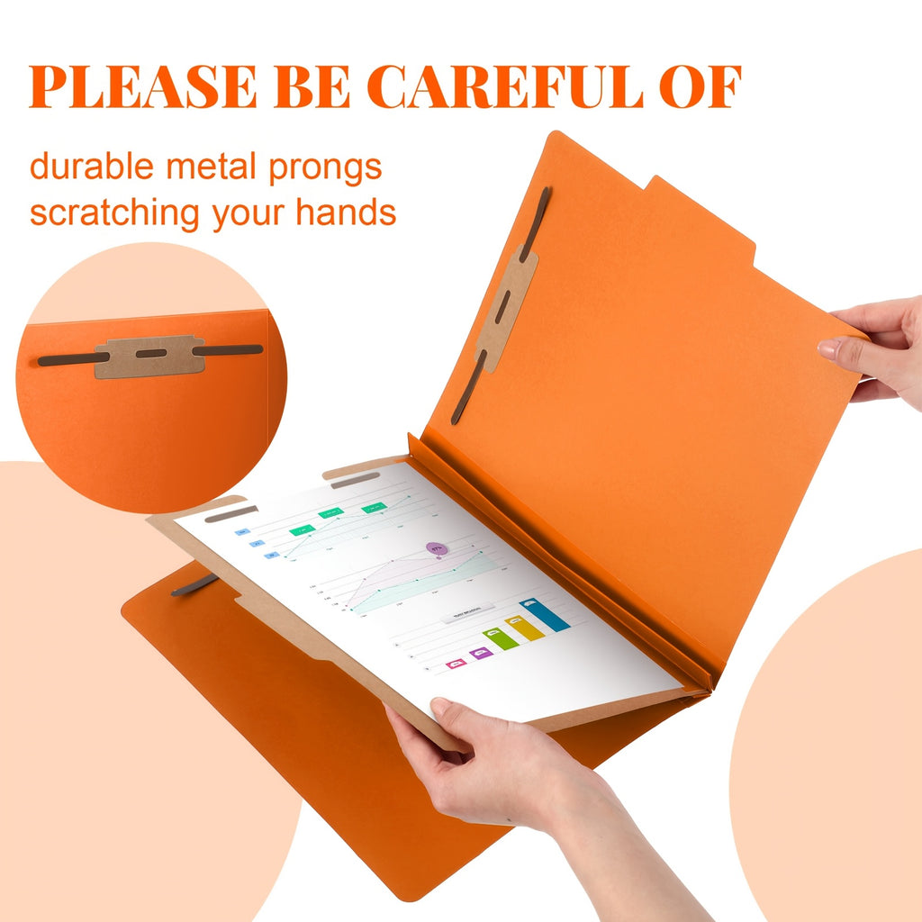 Classification Folders 24pcs Classification Folders Bulk With 1 Divider, 3.5 Inch Expansion Pressboard File Folder With 2 Prongs Fastener For Standard Medical File, Letter Size Document ReportEaster Mother's Day Party Gift