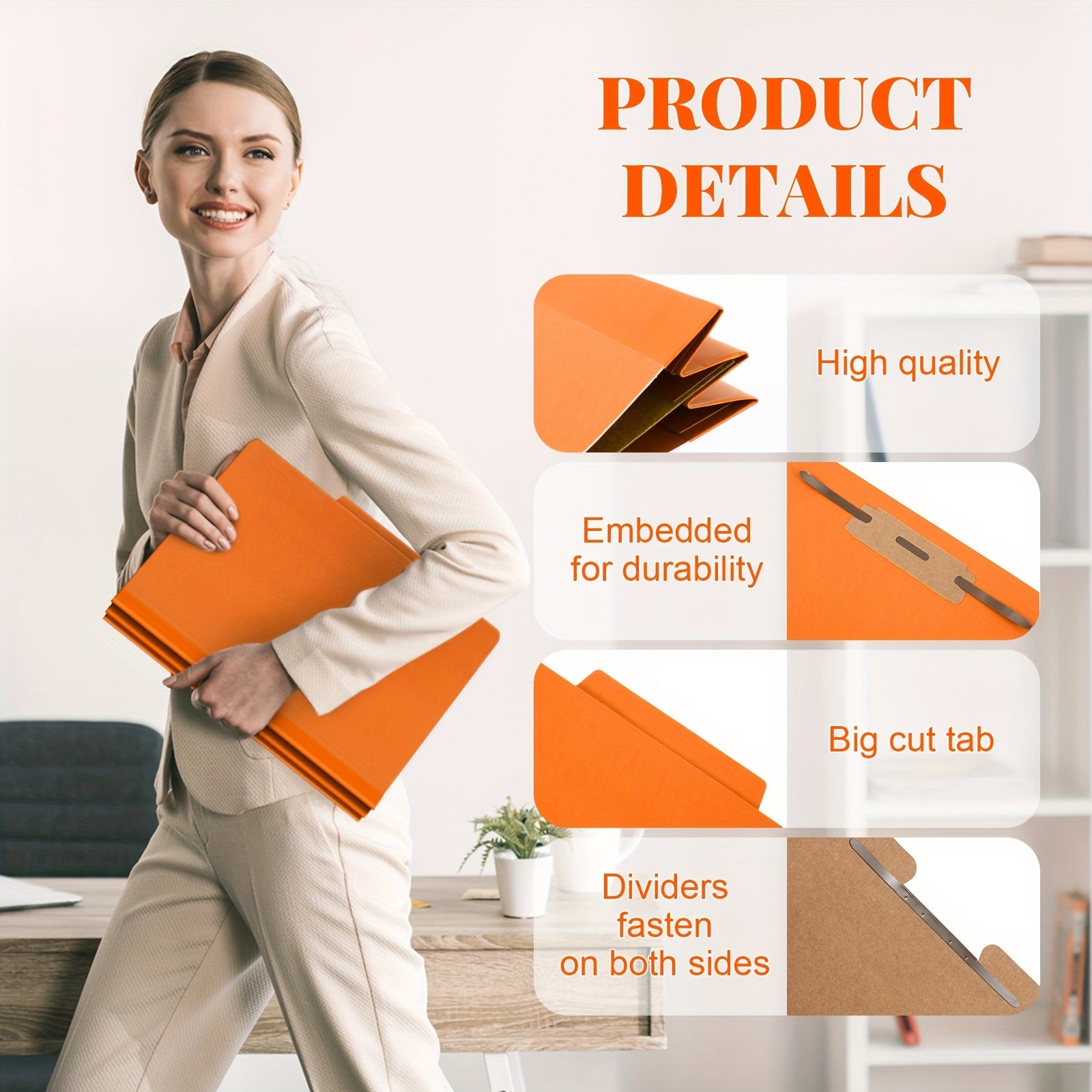 Classification Folders 24pcs Classification Folders Bulk With 1 Divider, 3.5 Inch Expansion Pressboard File Folder With 2 Prongs Fastener For Standard Medical File, Letter Size Document ReportEaster Mother's Day Party Gift