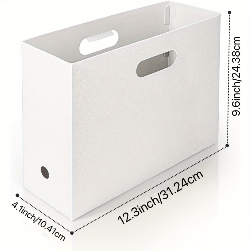 Set of Six White Plastic Boxes • with Foldable 12X12 Folders • Ideal for Organizing Scrapbooks, Crafting, Scrapbooking Storage