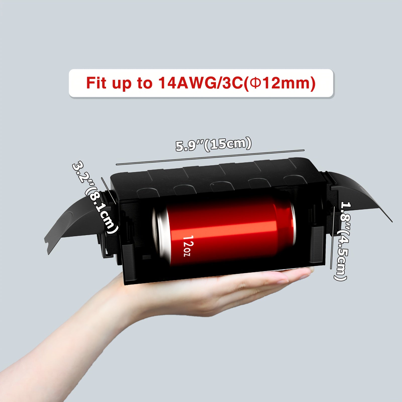 Small Power Box (inner Dimensions: 17.5cm * 8cm * 7cm\u002F 6.9in * 3.1in * 2.8in), Detachable Shielding Cover, Power Box for Extending Cables, Socket Protection Box